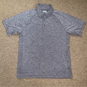 NWOT Marmot mens Medium Silver Gray Short Sleeve Polo Shirt